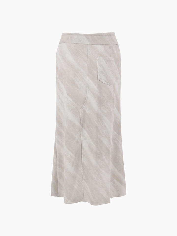 Beige sporty chic skirt - sisley k longuette skirts - Beige | Sisley K image number 2